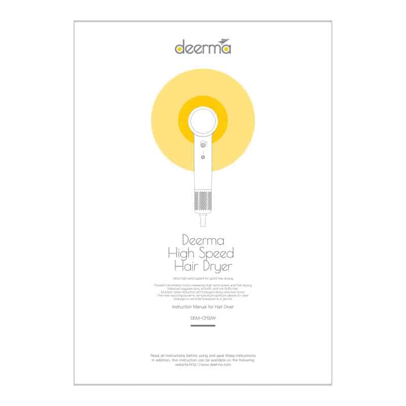 Hair Dryer Deerma DEM-CF50W (Ροζ) 8
