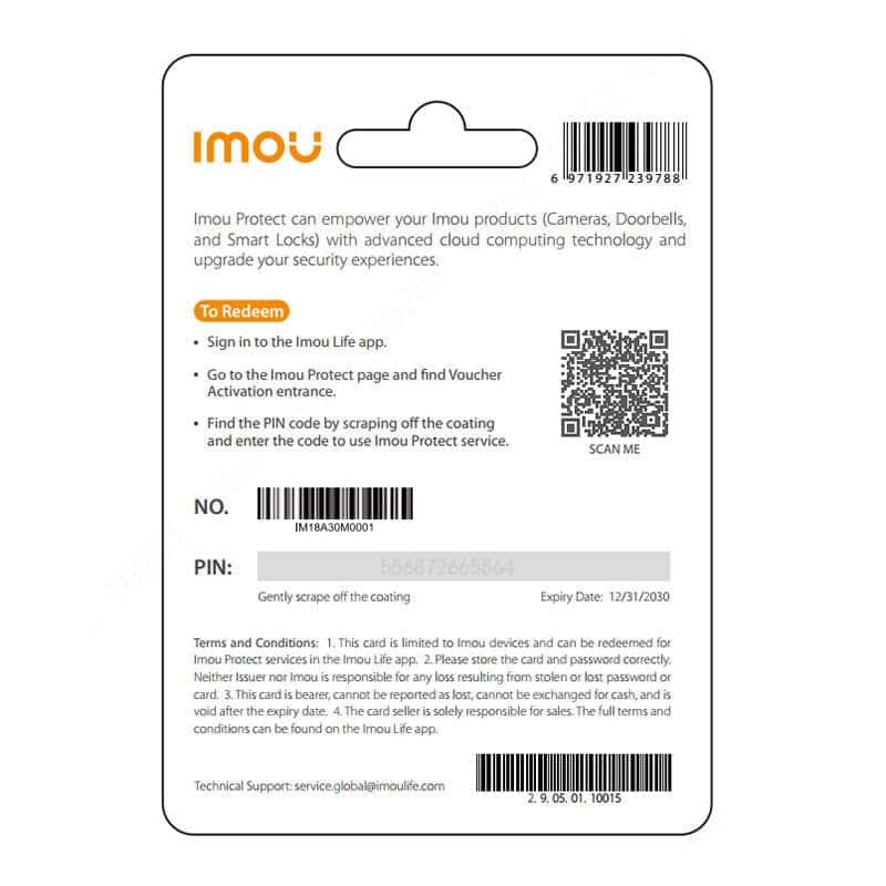 IMOU Protect Basic Gift Card (Annual Plan) 2