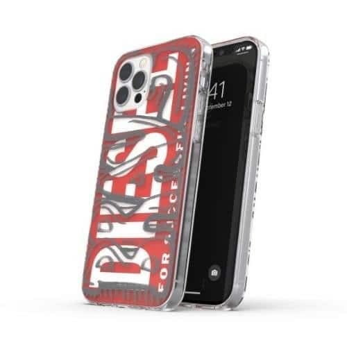 Diesel Snap Case Clear AOP - Apple iPhone 12 Pro Max - Κόκκινο