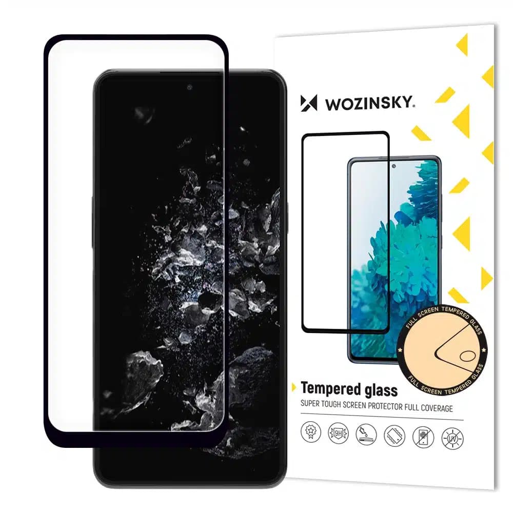 Wozinsky Full Glue Tempered Glass Full Screen Tempered Glass for OnePlus 10T / OnePlus Ace Pro 9H Full Screen with Μαύρο Frame