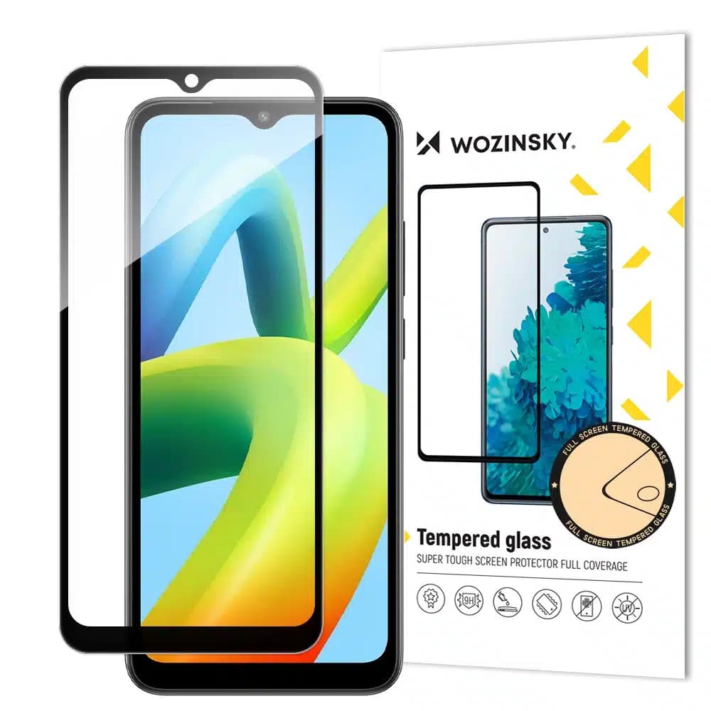 Wozinsky Full Glue Tempered Glass Full Screen Tempered Glass for Xiaomi Redmi A1+ 9H with Μαύρο Frame
