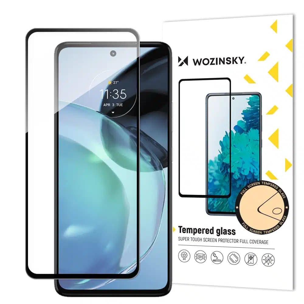 Wozinsky Full Glue Tempered Glass Tempered Glass For Motorola Moto G72 9H Full Screen Protector With Μαύρο Frame 2