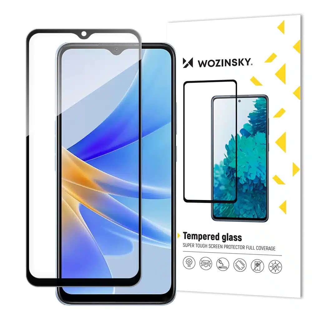 Wozinsky Full Glue Tempered Glass Tempered Glass For Oppo A17 9H Full Screen Cover With Μαύρο Frame