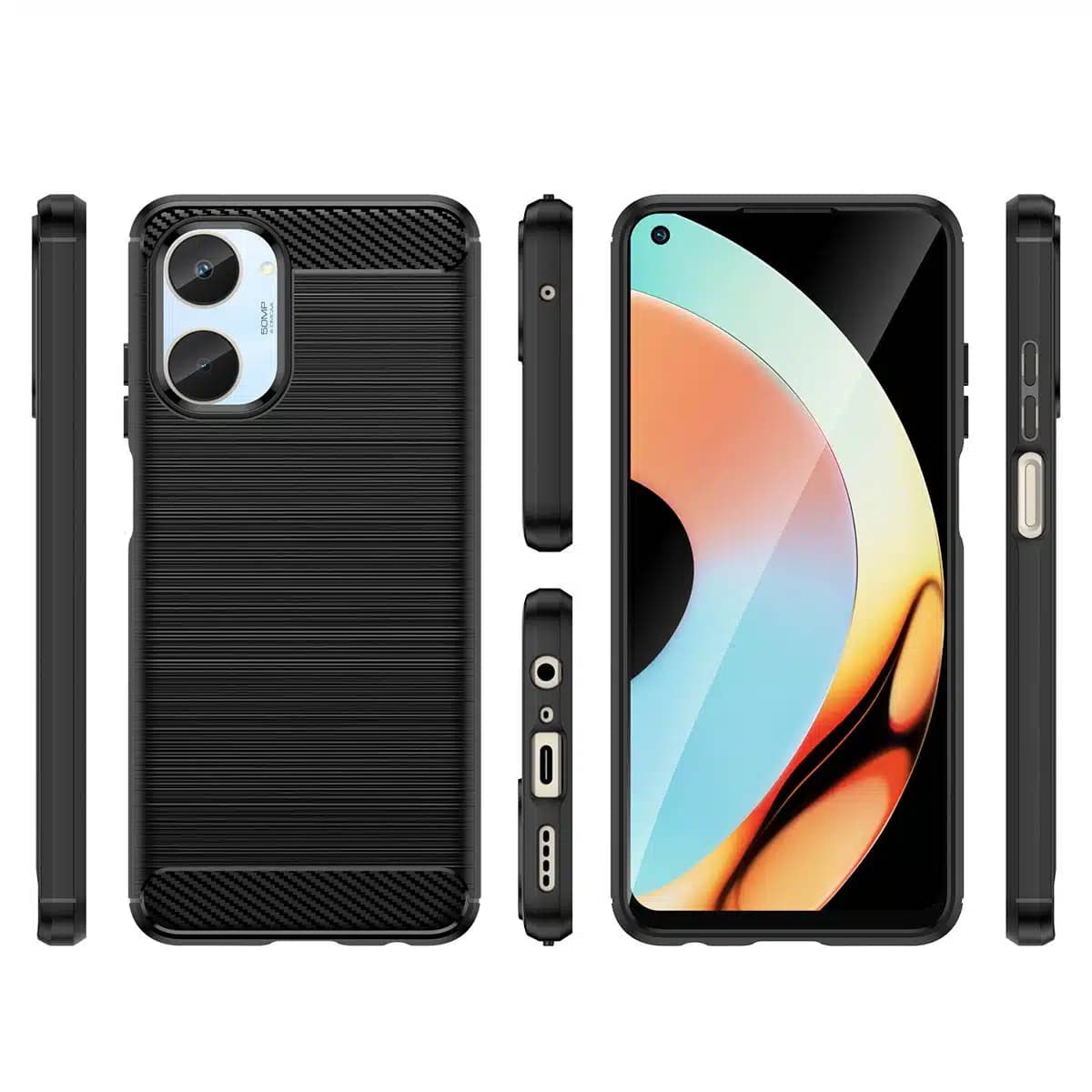 OEM Carbon Case - θήκη για Realme 10 - Μαύρο 3