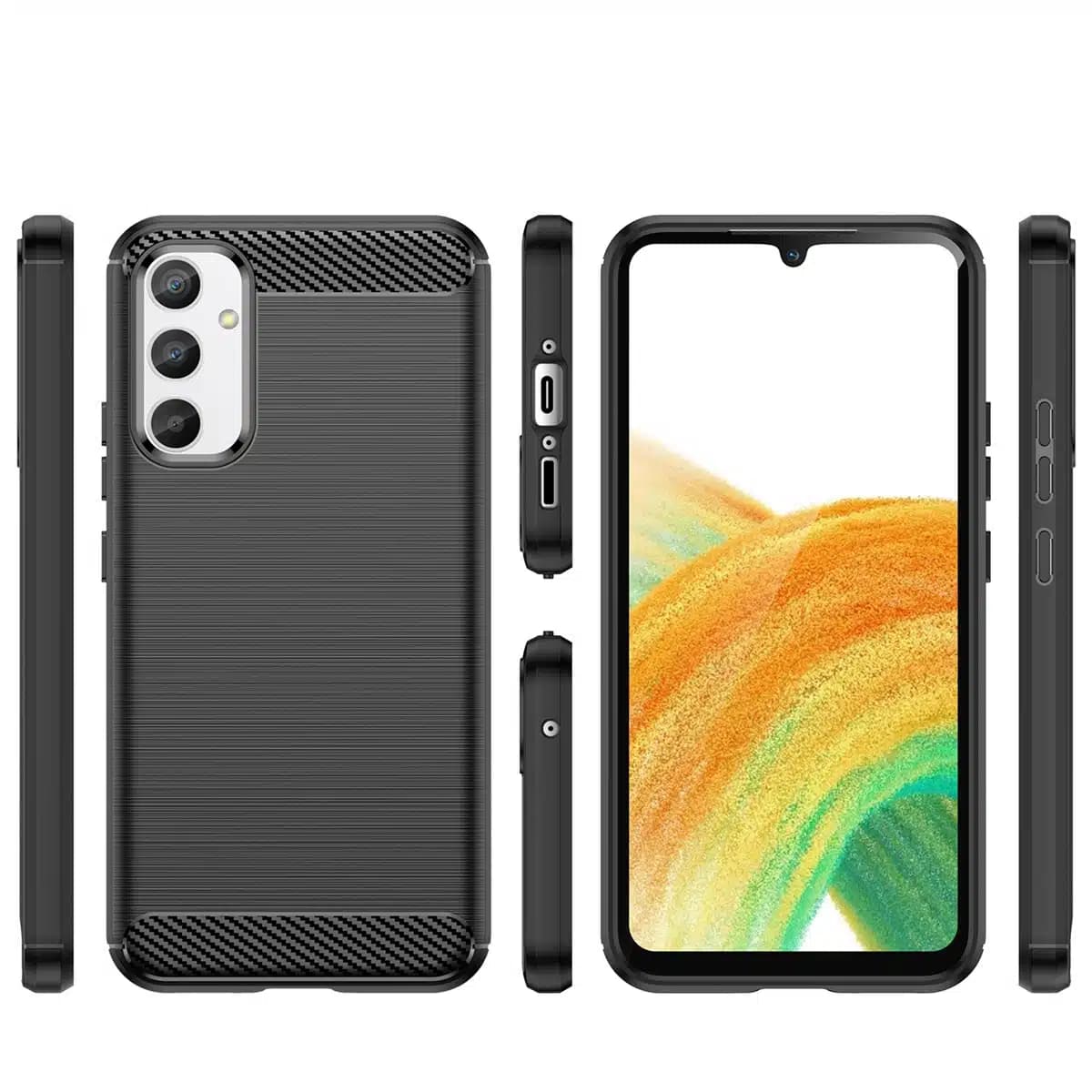 OEM Carbon Case - θήκη για Realme 10 Pro - Μαύρο 2