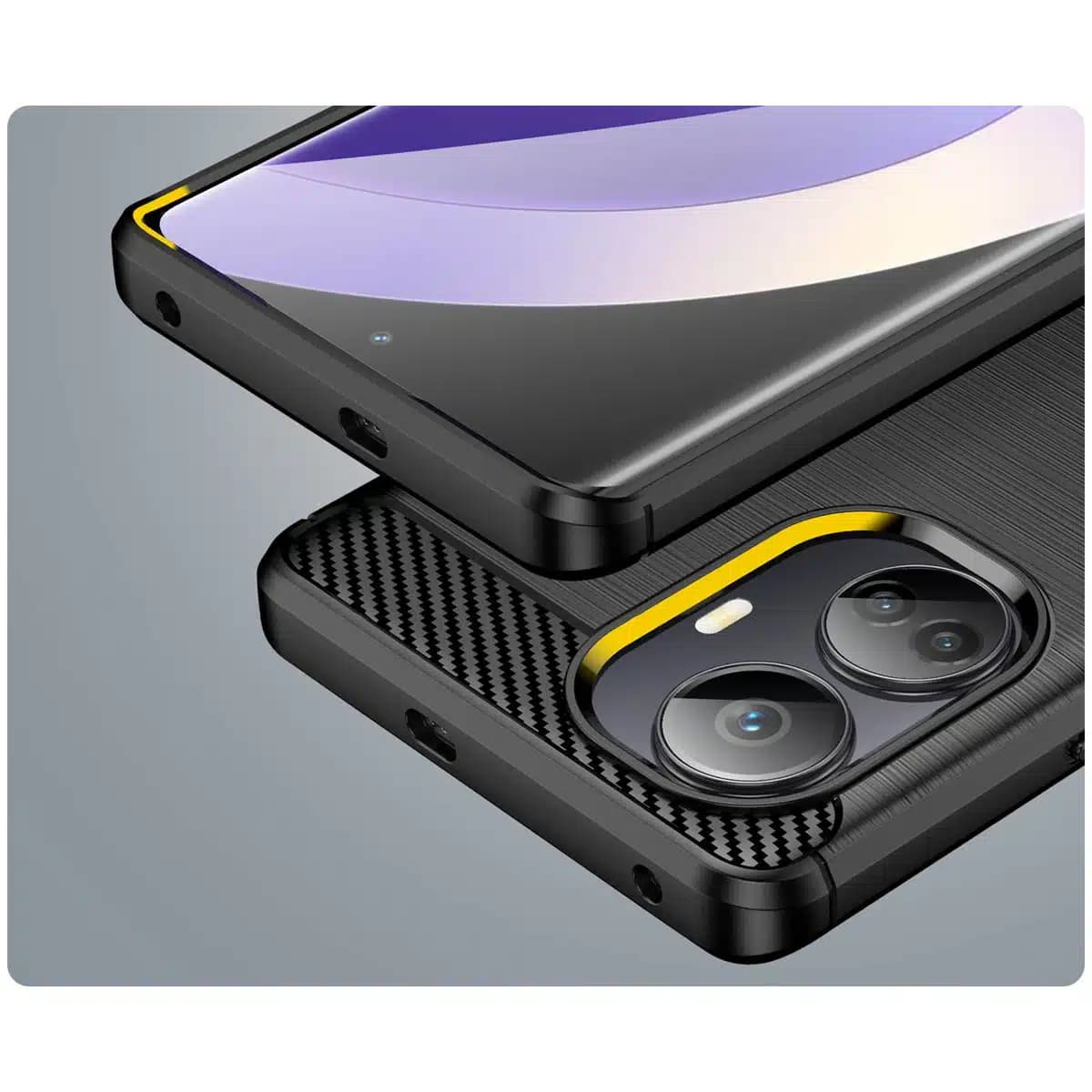 OEM Carbon Case - θήκη για Realme 10 Pro+ - Μαύρο 6