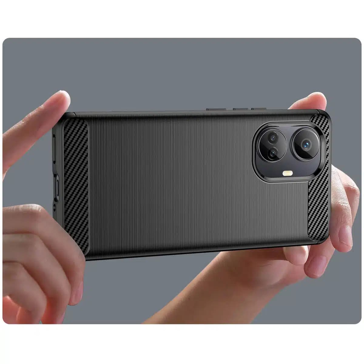 OEM Carbon Case - θήκη για Realme 10 Pro+ - Μαύρο 7