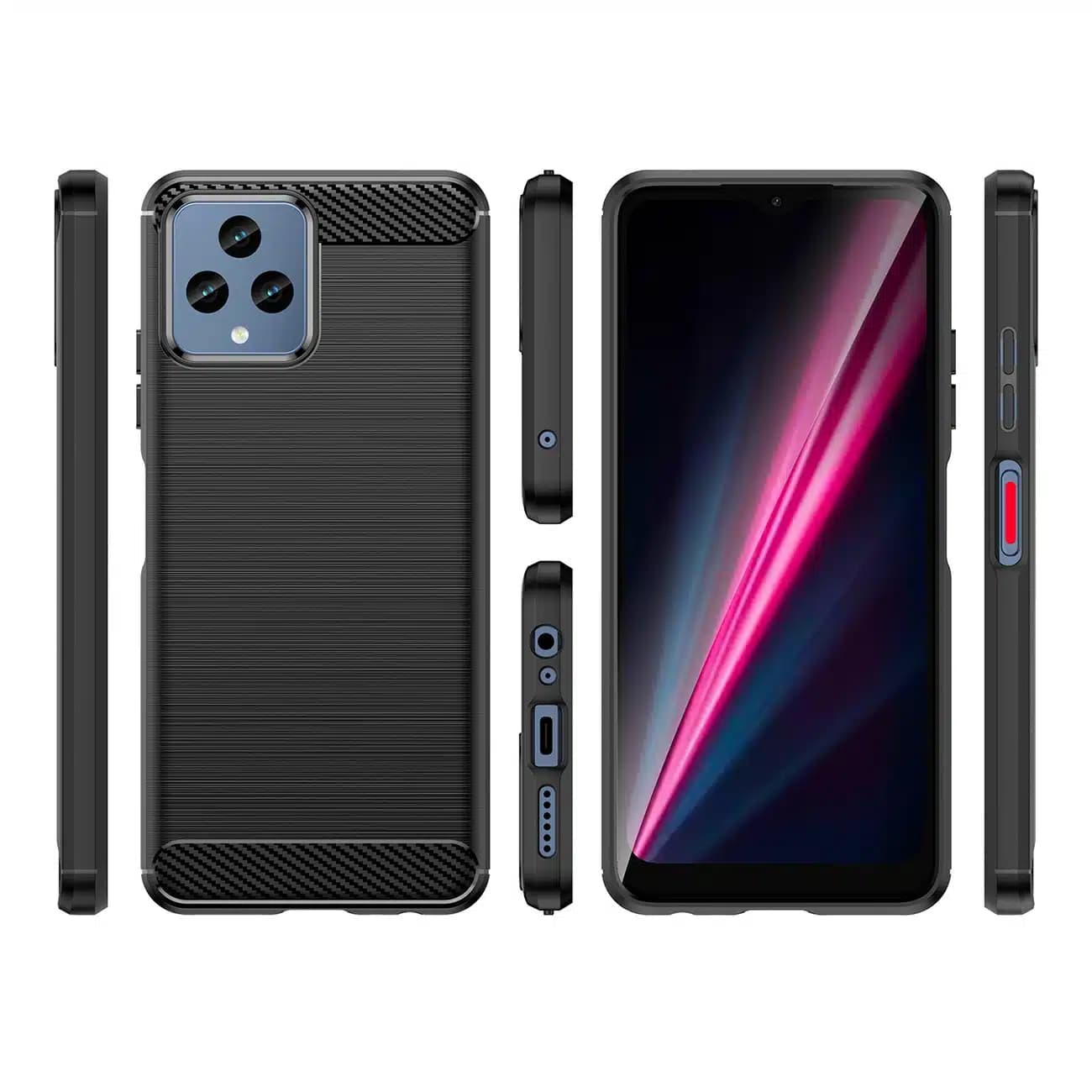 OEM Carbon Case - θήκη για T-mobile REVVL 6 - Μαύρο 2