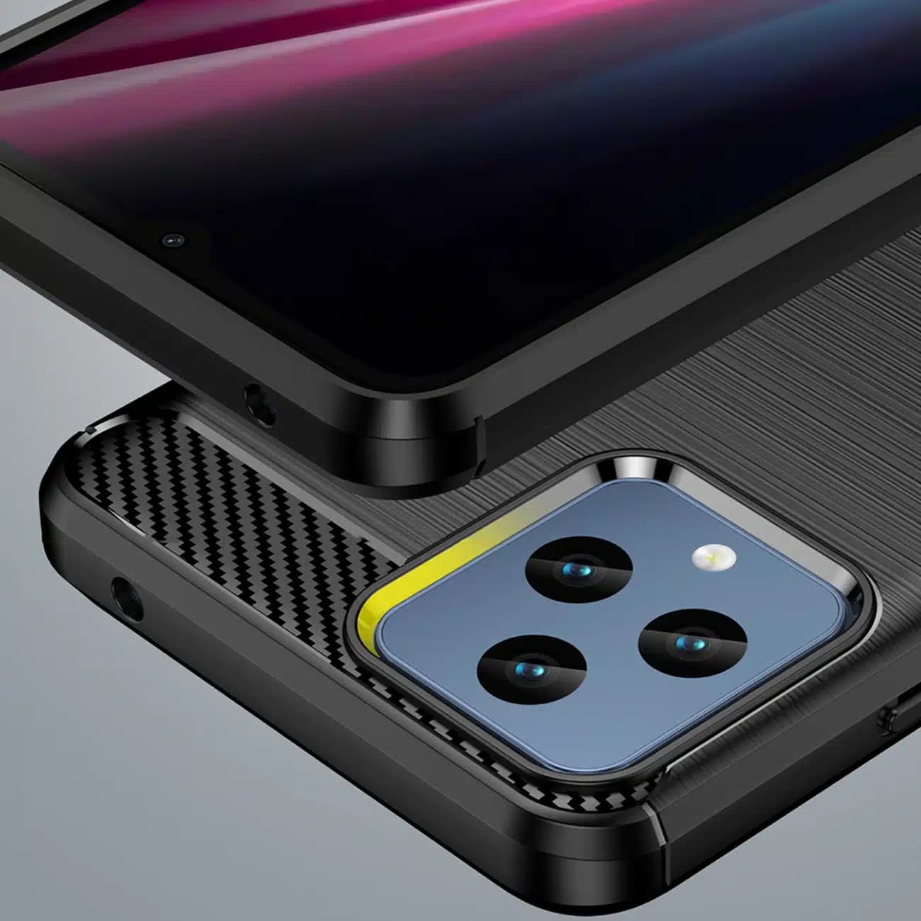 OEM Carbon Case - θήκη για T-mobile REVVL 6 - Μαύρο 6