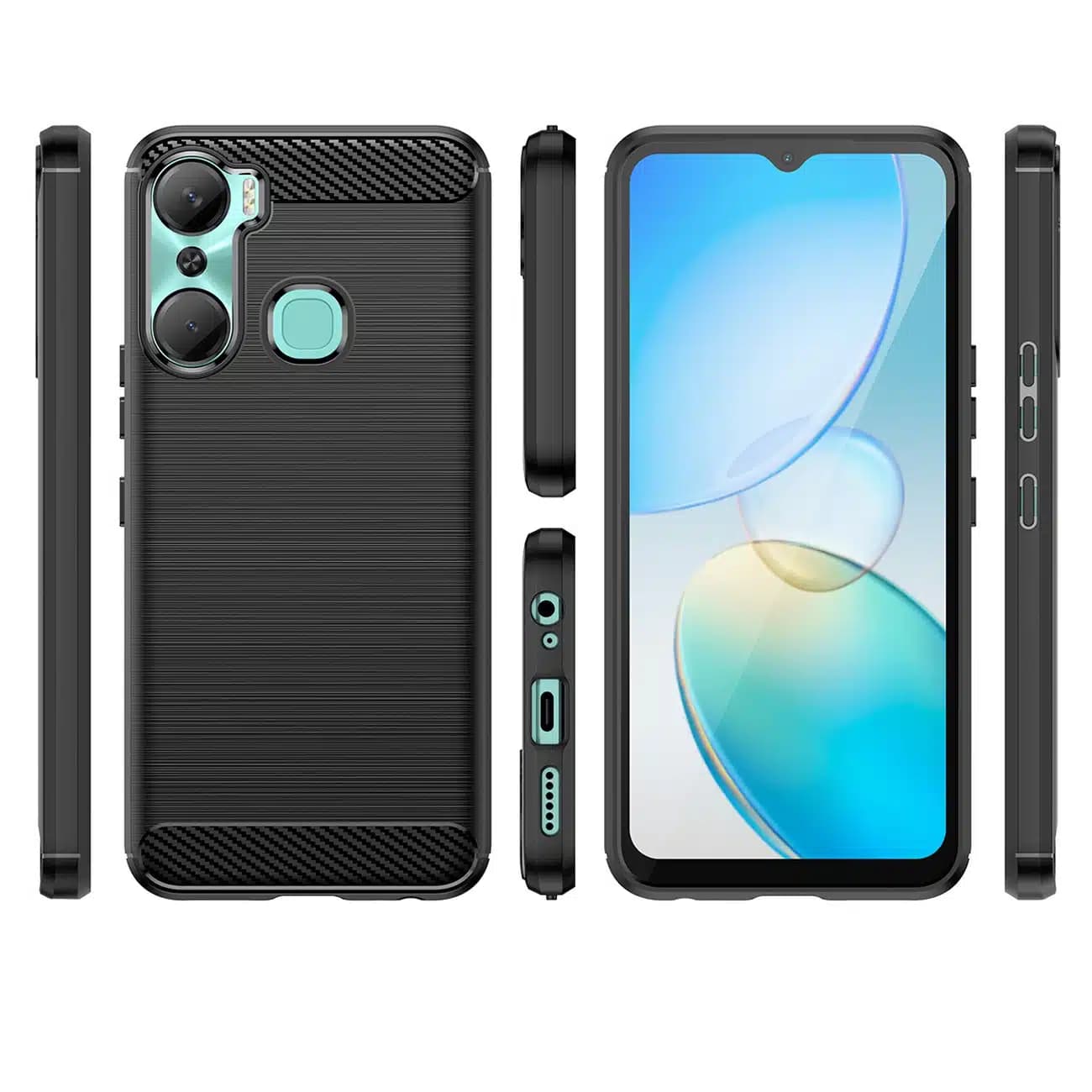 OEM Carbon Case - θήκη για Infinix Hot 12 Pro - Μαύρο 2