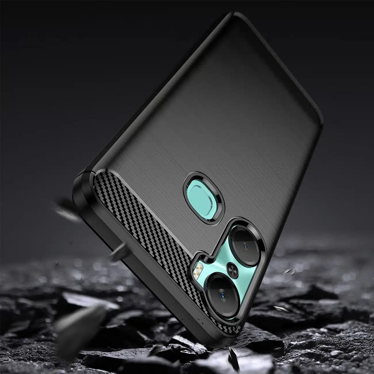 OEM Carbon Case - θήκη για Infinix Hot 12 Pro - Μαύρο 3