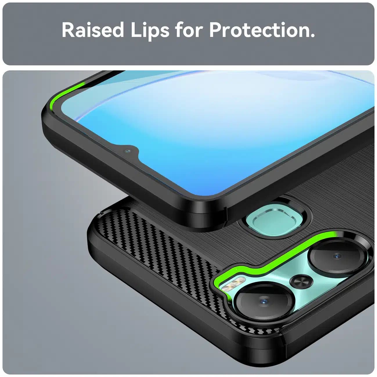 OEM Carbon Case - θήκη για Infinix Hot 12 Pro - Μαύρο 6