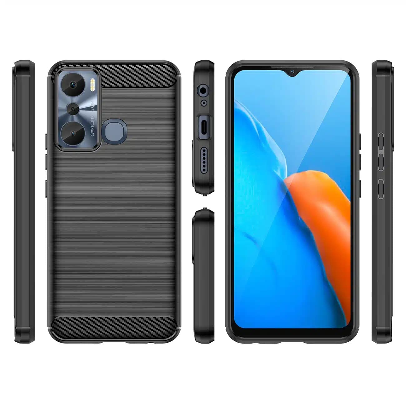 OEM Carbon Case - θήκη για Infinix Hot 20i - Μαύρο 2