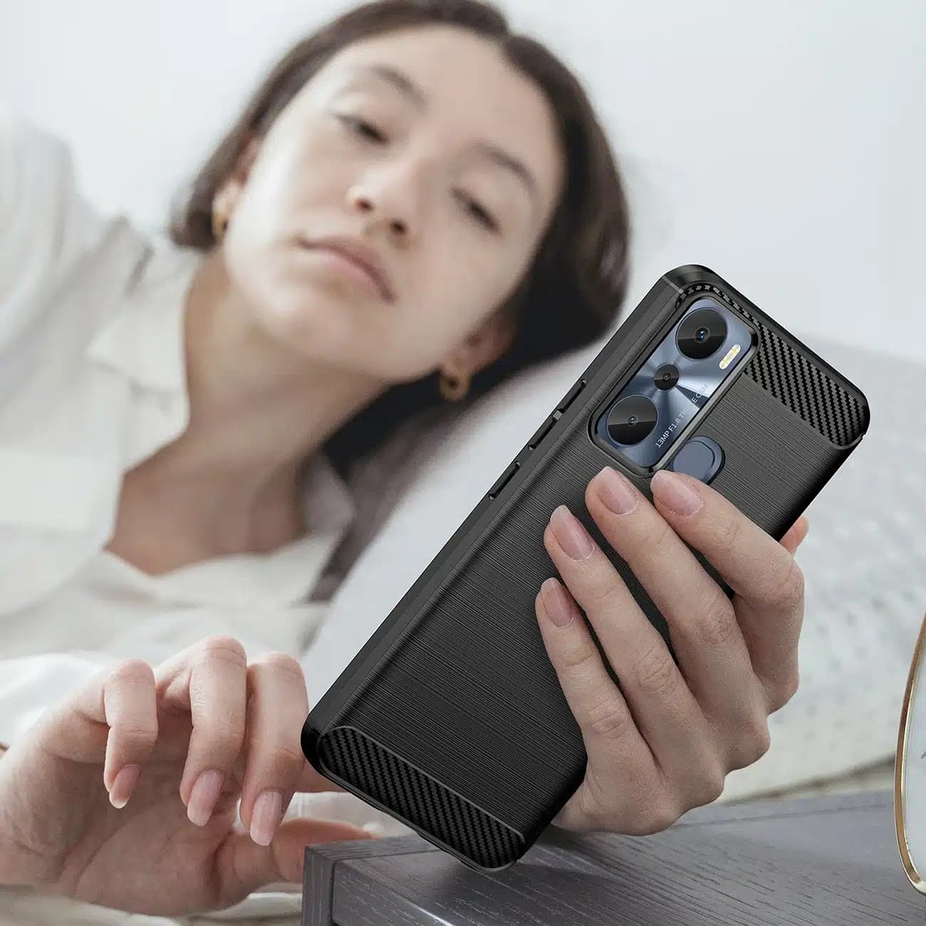 OEM Carbon Case - θήκη για Infinix Hot 20i - Μαύρο 7