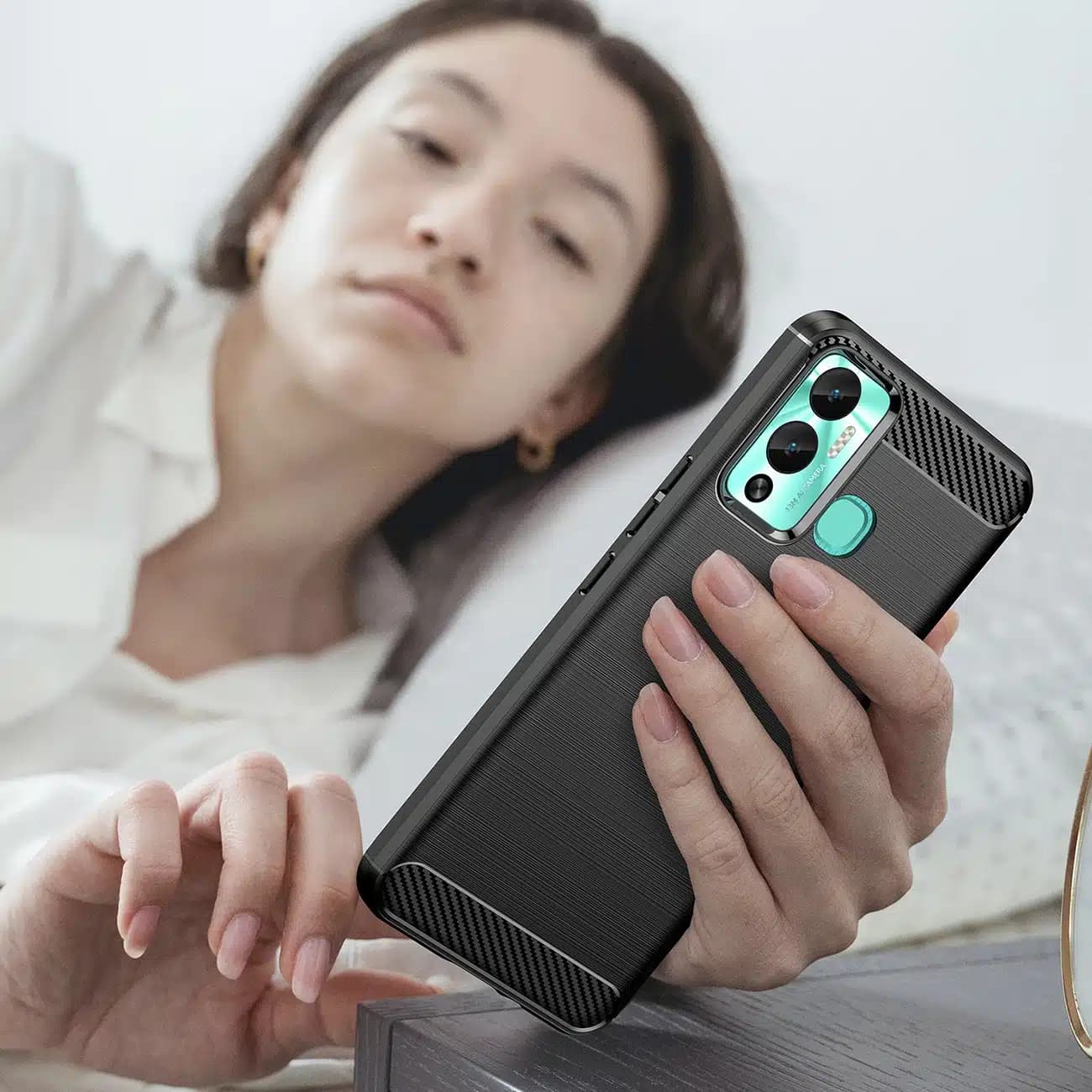 OEM Carbon Case - θήκη για Infinix Hot 12 Play NFC / - Μαύρο 7