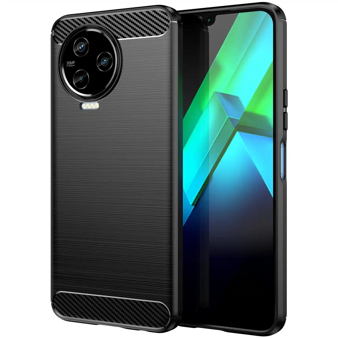 OEM Carbon Case - θήκη για Infinix Note 12 (2023) / Pro - Μαύρο