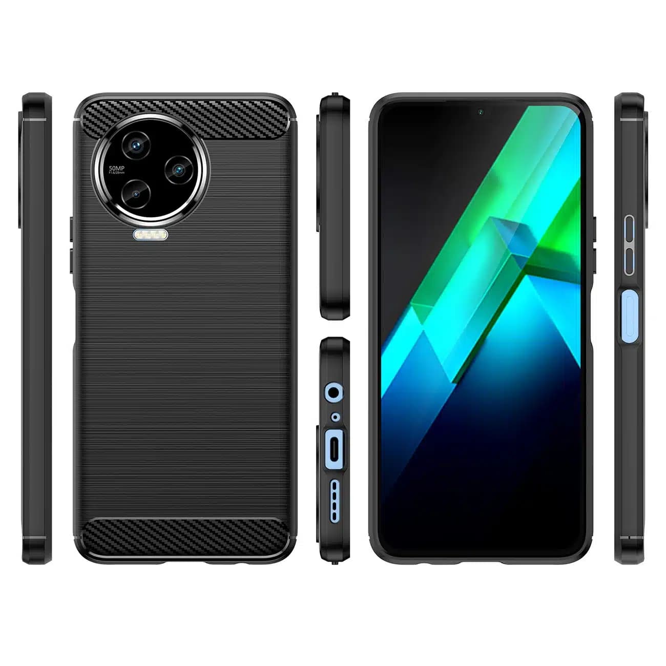 OEM Carbon Case - θήκη για Infinix Note 12 (2023) / Pro - Μαύρο 2