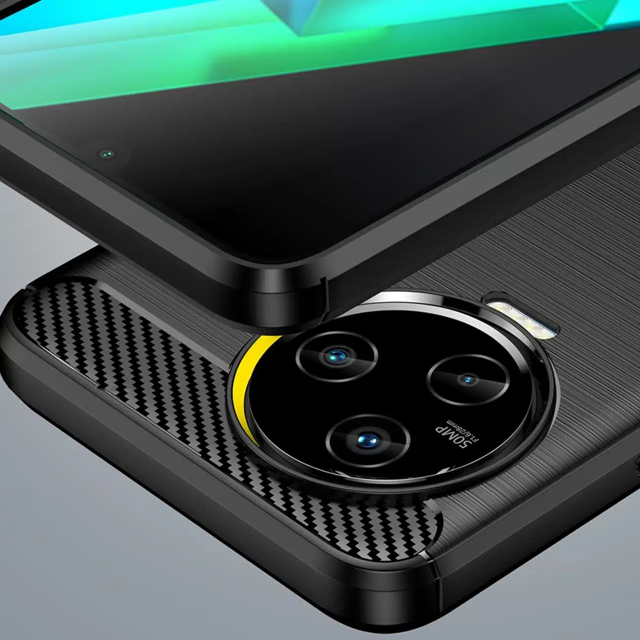 OEM Carbon Case - θήκη για Infinix Note 12 (2023) / Pro - Μαύρο 6