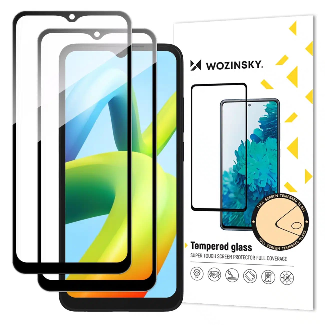 Wozinsky Wozinsky Full Glue Tempered Glass 2τμχ - θήκη για Xiaomi Redmi A2 / A1 - Μαύρο