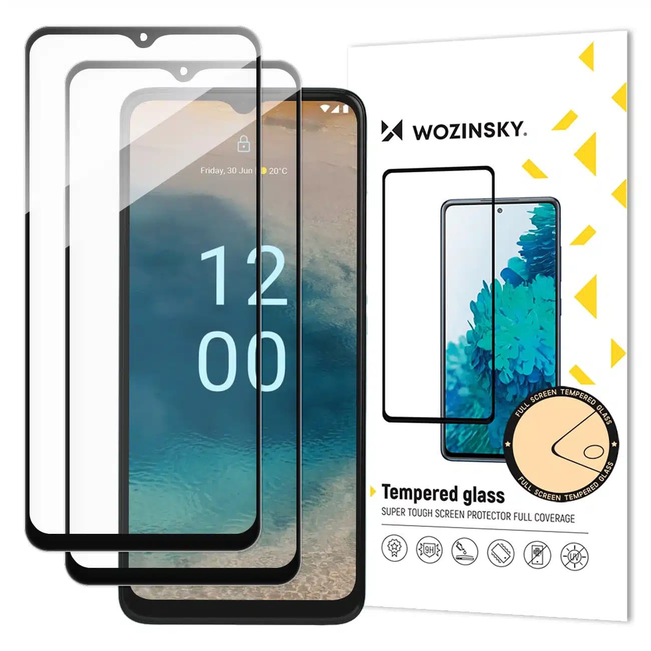 Wozinsky Wozinsky Full Glue Tempered Glass 2τμχ - θήκη για Nokia G22 - Μαύρο