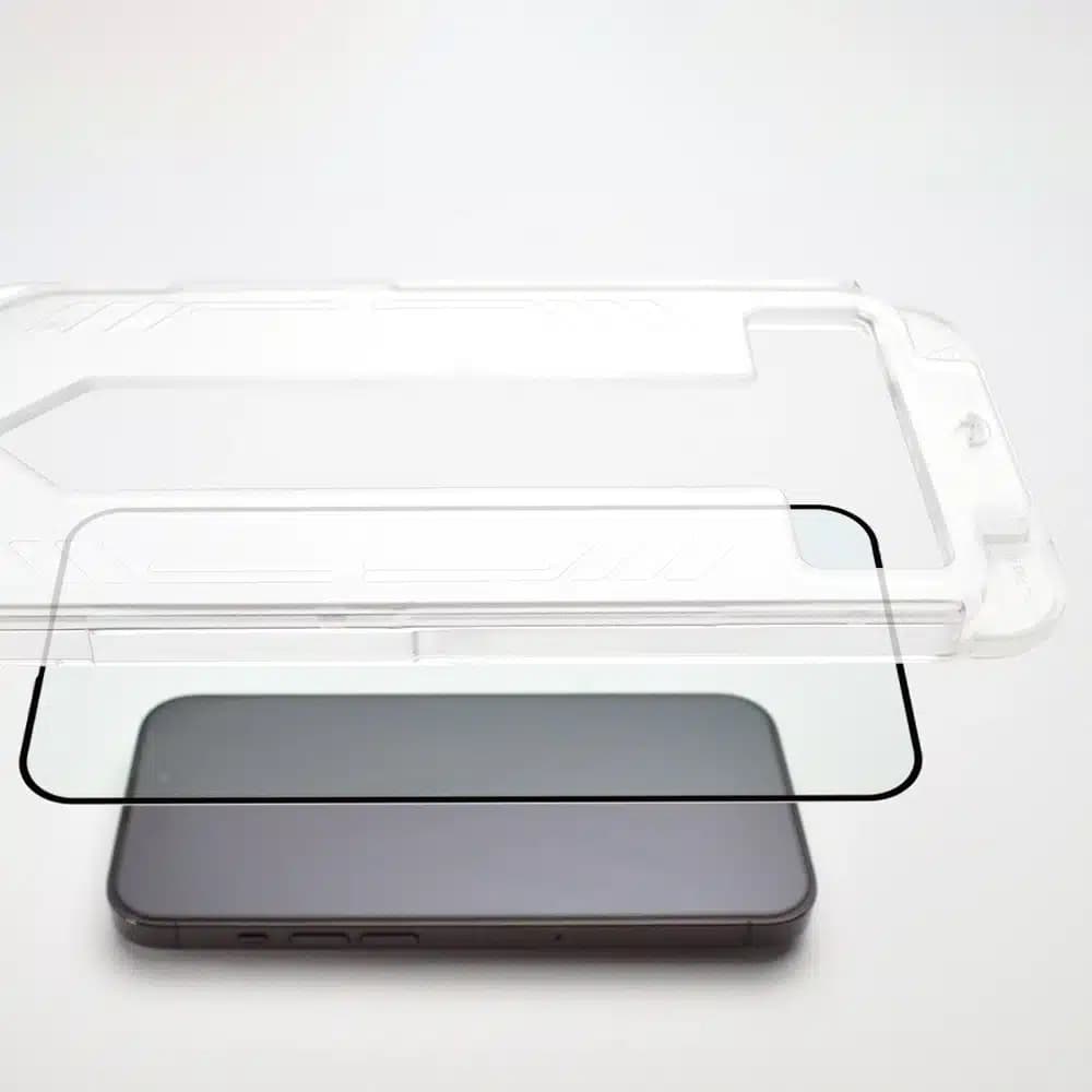 9H tempered glass with mounting frame for iPhone 14 Plus Wozinsky Premium Glass - Μαύρο 8