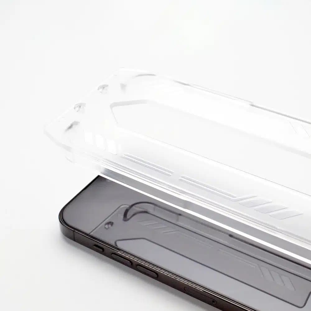 9H tempered glass with mounting frame for iPhone 14 Wozinsky Premium Glass - Μαύρο 10