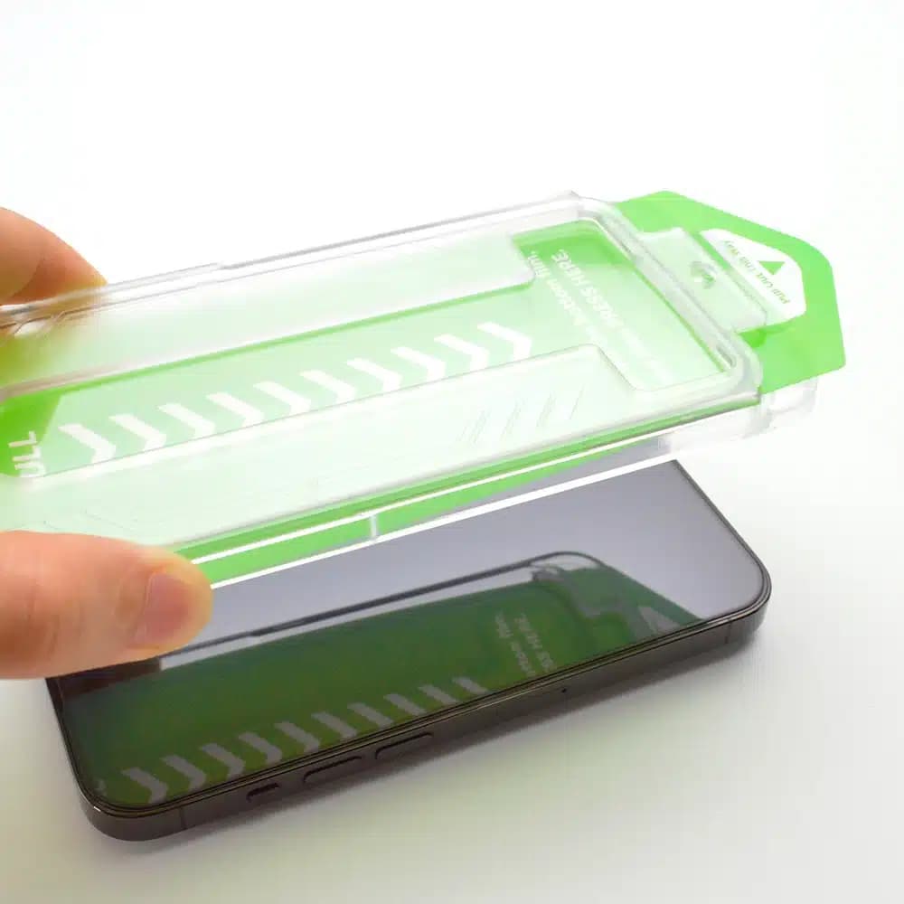 9H tempered glass with mounting frame for iPhone 15 Wozinsky Premium Glass - Μαύρο 6