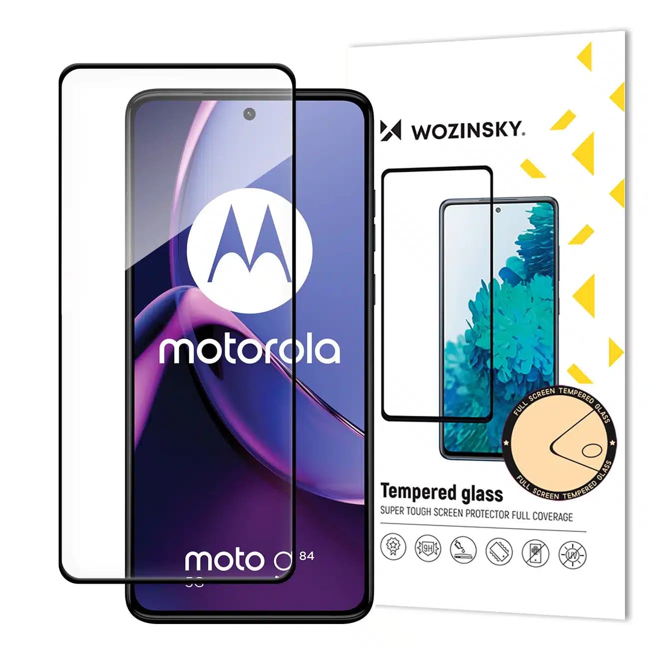 Wozinsky Προστατευτικό γυαλί Full Glue για Motorola Moto G84 πλήρης οθόνη με πλαίσιο - μαύρο