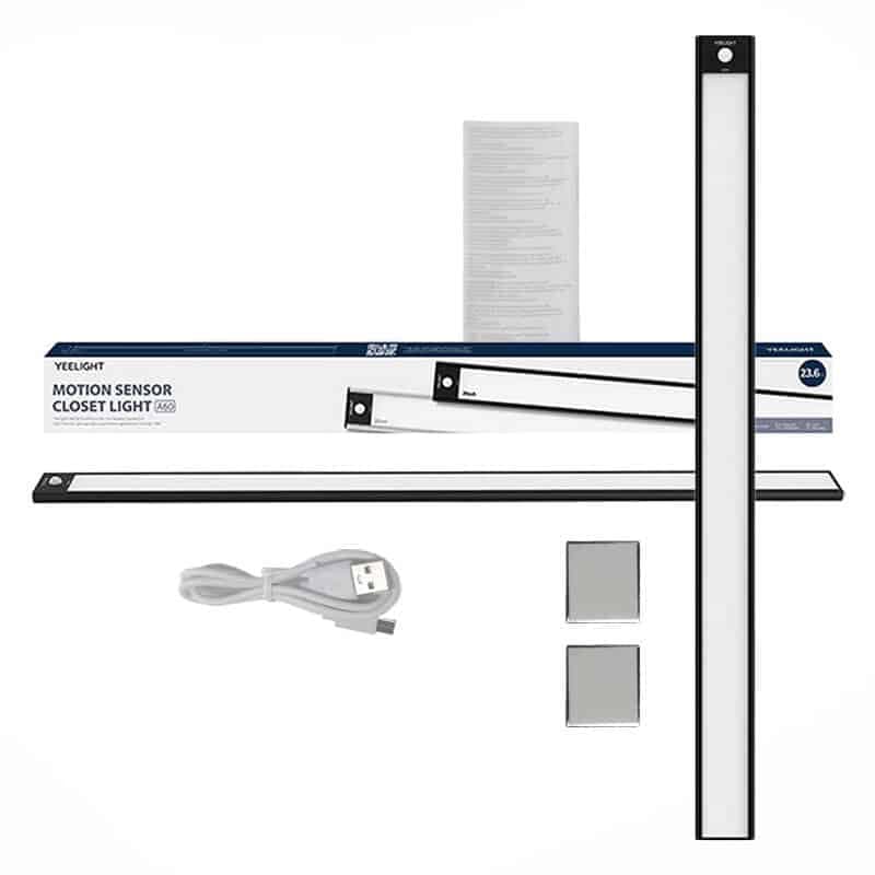 Yeelight Φωτιστικό ντουλάπας με αισθητήρα 60cm 2700K, Μαύρο 6