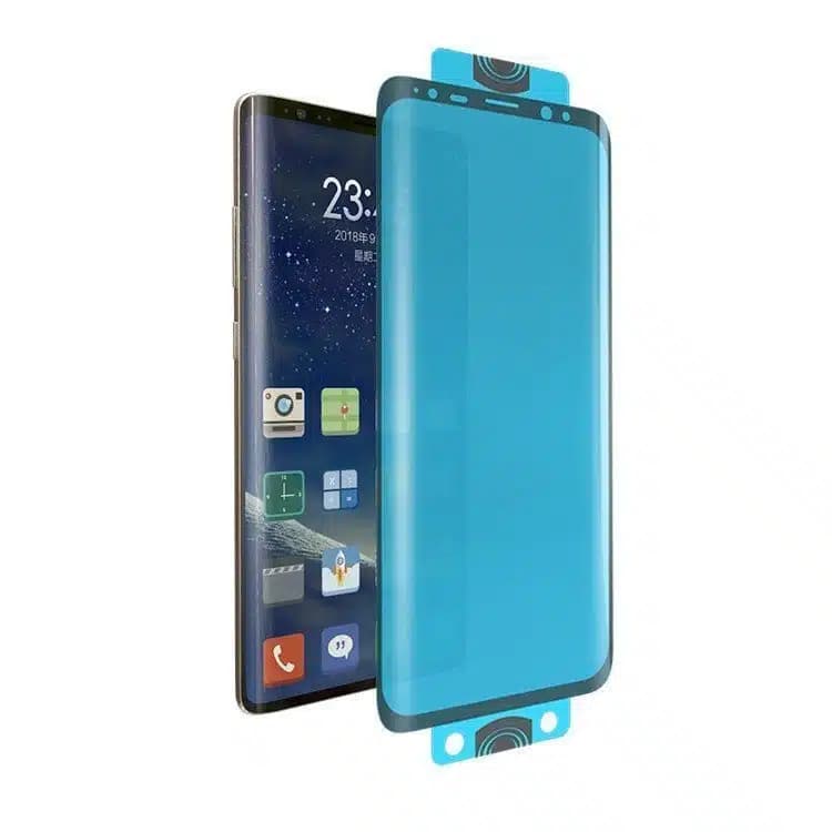 3D Edge Nano Flexi Glass Hybrid Full Screen Protector with frame for Samsung Galaxy S21 Ultra 5G Διαφανές 14