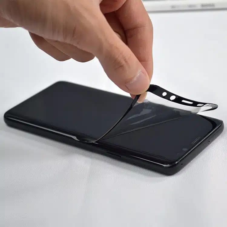3D Edge Nano Flexi Glass Hybrid Full Screen Protector with frame for Samsung Galaxy S21 Ultra 5G Διαφανές 17
