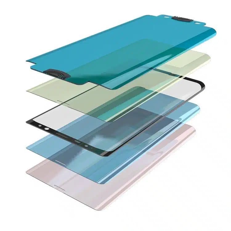 3D Edge Nano Flexi Glass Hybrid Full Screen Protector with frame for Samsung Galaxy S21 Ultra 5G Διαφανές 2