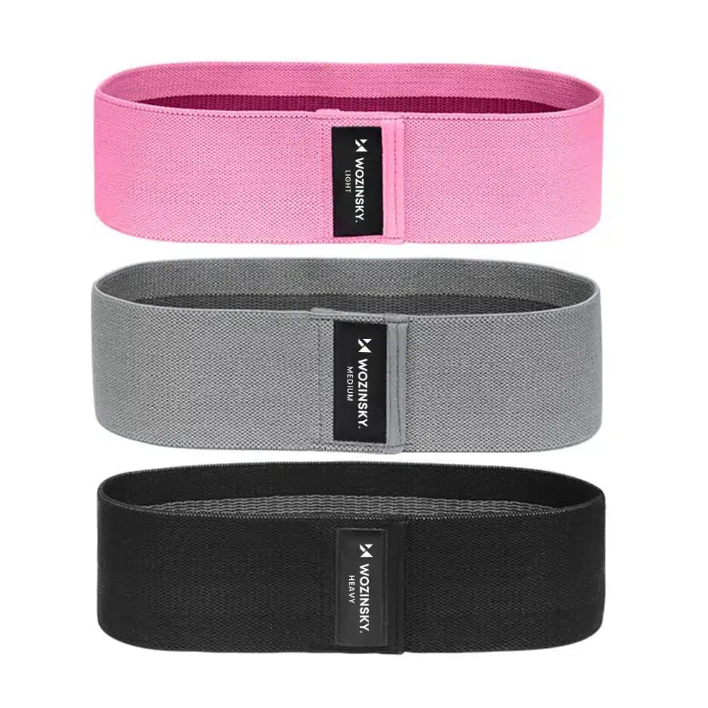 Wozinsky Set of 3x Fabric Resistance Bands Resistance Mini Band for Yoga Crossfit Fitness (WFB-01) 2