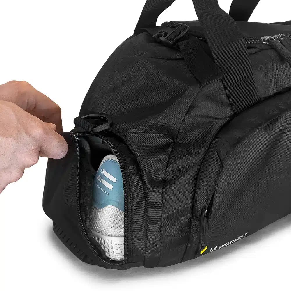 Wozinsky Travel Sports τσάντα Backpack Hand Luggage τσάντα 40x20x25 cm for Airplane Μαύρο (WSB-B01) 13