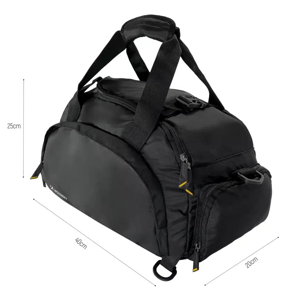 Wozinsky Travel Sports τσάντα Backpack Hand Luggage τσάντα 40x20x25 cm for Airplane Μαύρο (WSB-B01) 10