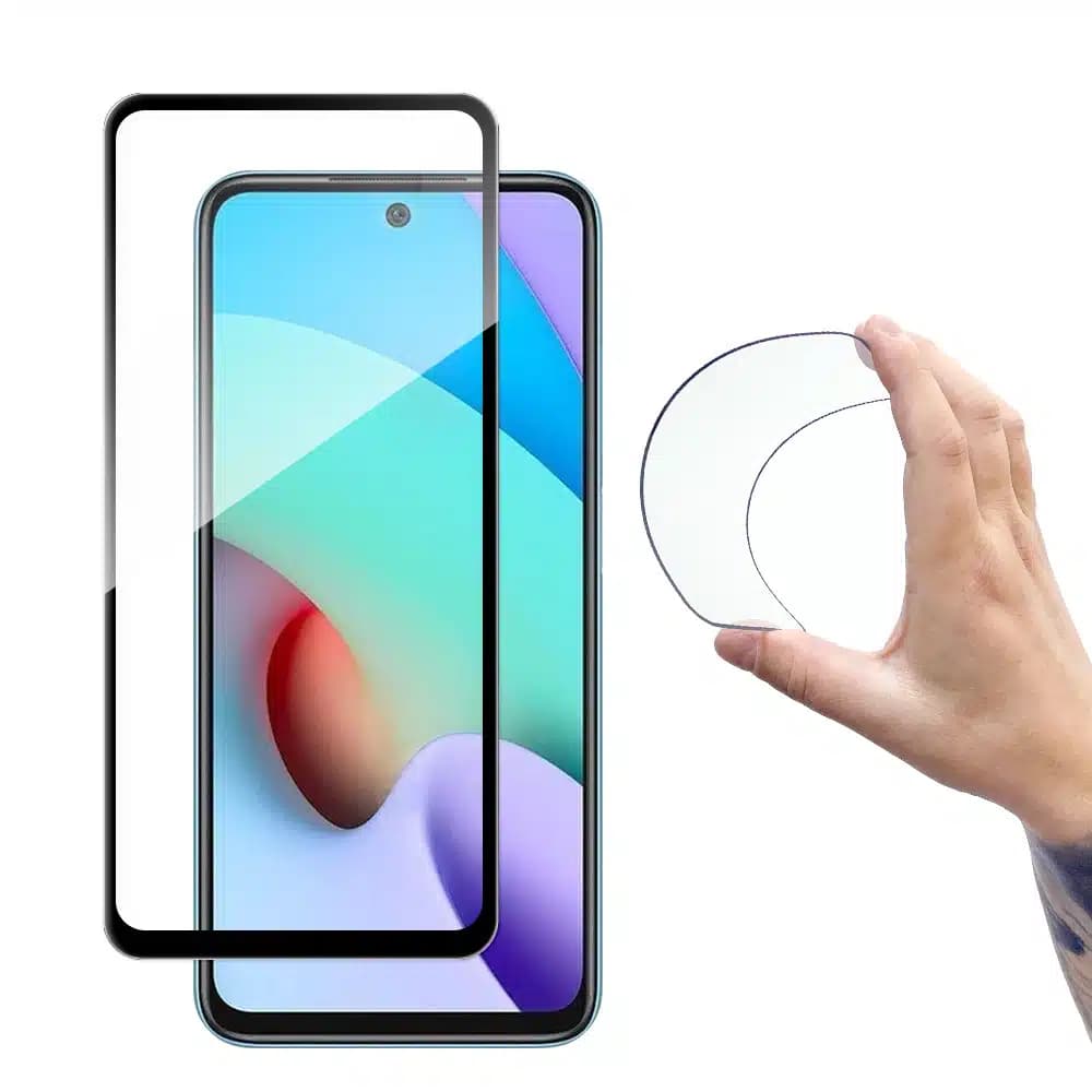 Wozinsky Full Cover Flexi Nano Glass Film Tempered Glass With Frame Xiaomi Redmi 10 Μαύρο