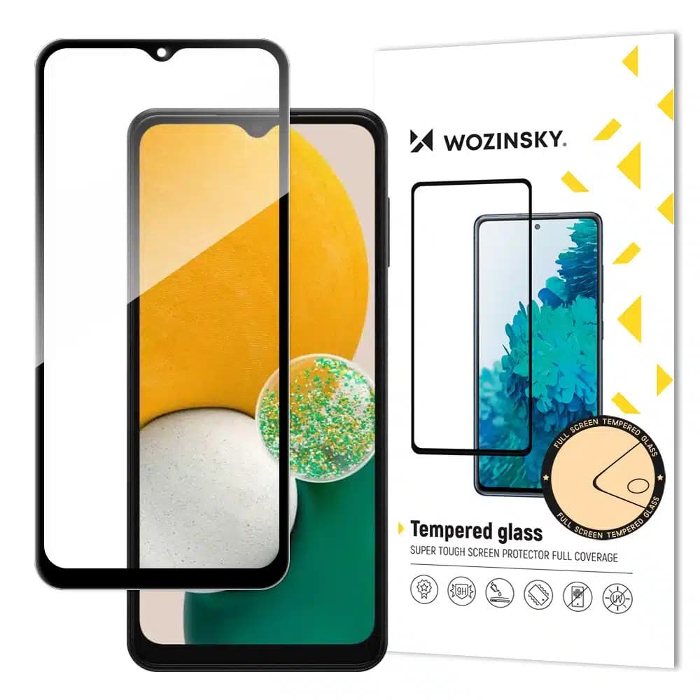 Wozinsky Super Tough Full Glue Tempered Glass Full Screen With Frame Case Friendly Samsung Galaxy A13 / A23 / A23 5G / M13 Μαύρο