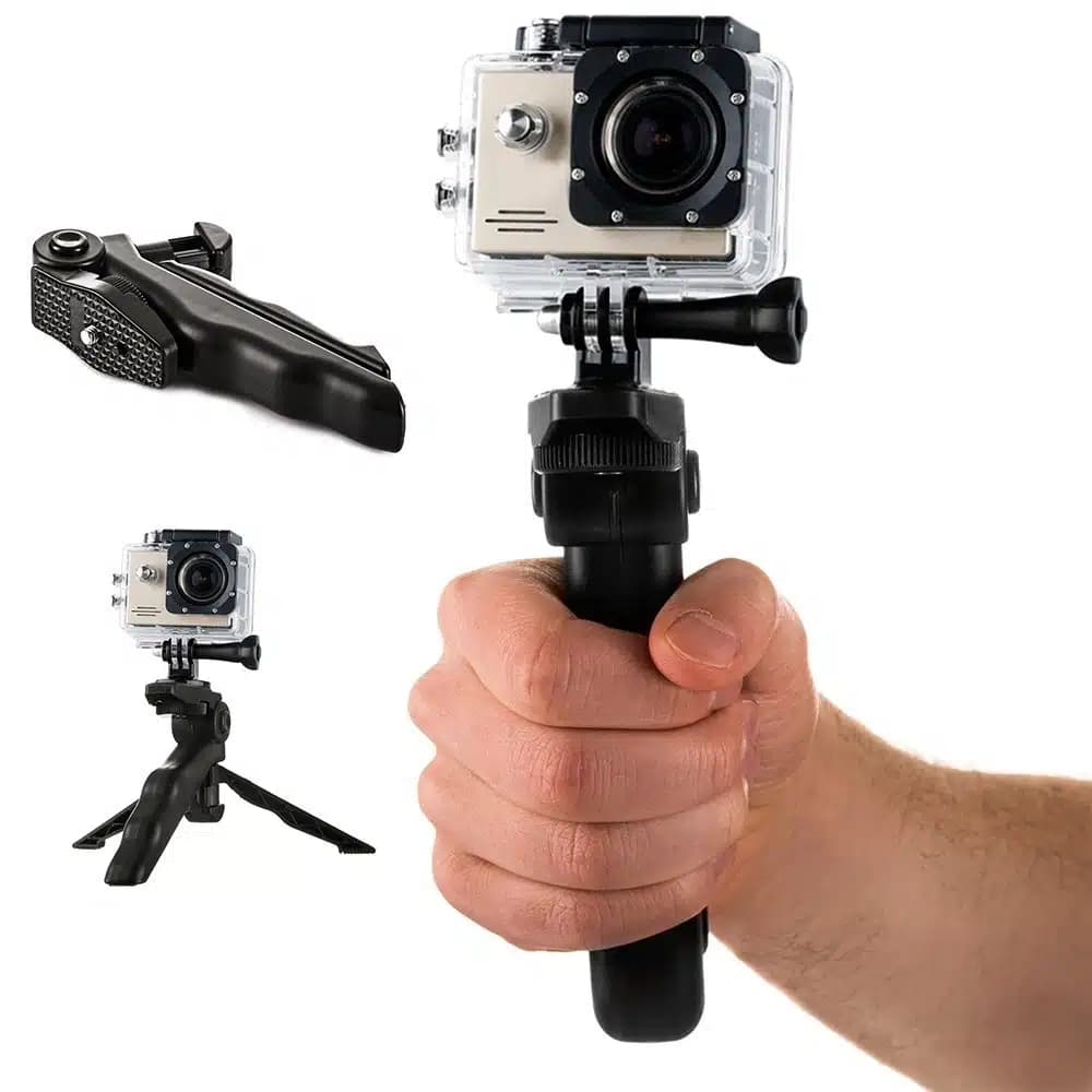 Mount with a mini tripod for GoPro SJCAM action cameras Μαύρο