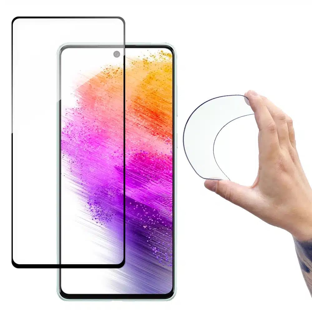 Wozinsky Full Cover Flexi Nano glass film tempered glass with a frame for Samsung Galaxy A73 Διαφανές
