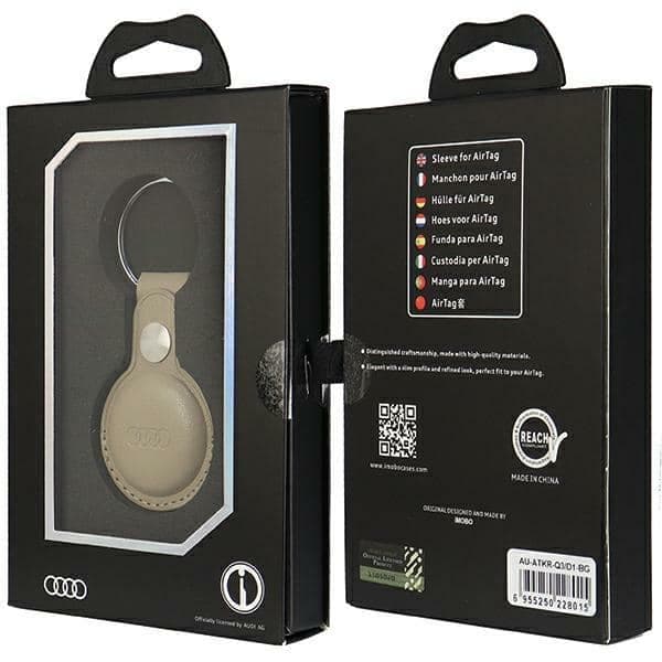 Audi Θήκη Synthetic Leather AirTag μπεζ AU-ATKR-Q3/D1-BG 7