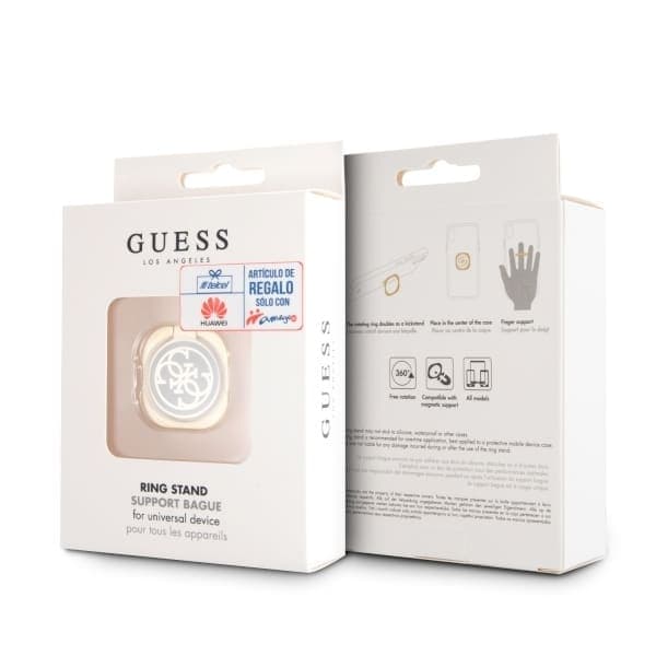Guess Ring stand GURSEQGBK złoto-μαύρο /gold & black 4G 2