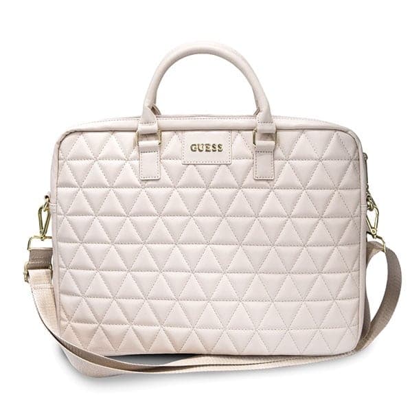 Guess Τσάντα GUCB15QLPK 16" różowa/pink Quilted