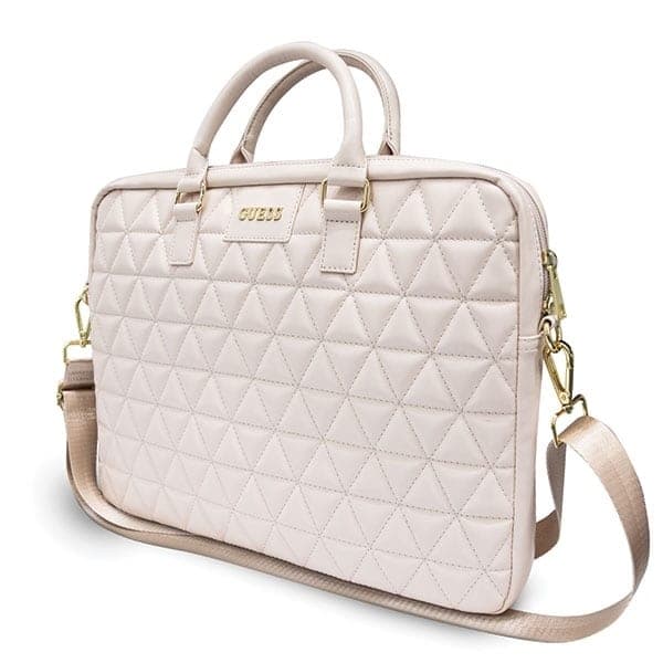Guess Τσάντα GUCB15QLPK 16" różowa/pink Quilted 2