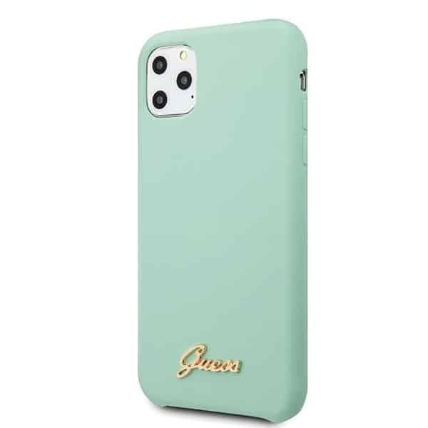 Guess Silicone Vintage Gold Logo - θήκη για Apple iPhone 11 Pro Max - Πράσινο 2