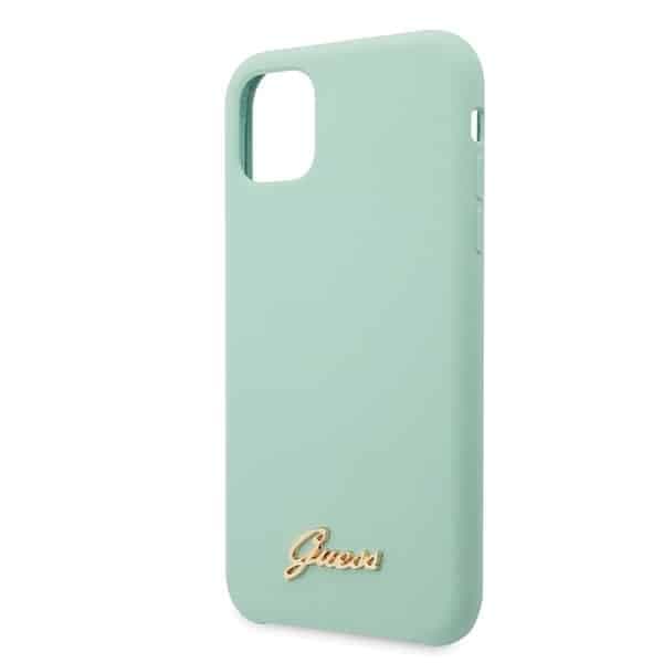Guess Silicone Vintage Gold Logo - θήκη για Apple iPhone 11 Pro Max - Πράσινο 3