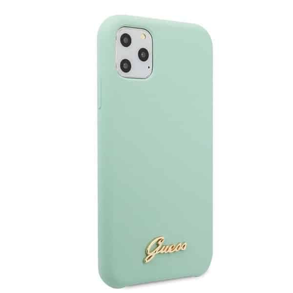 Guess Silicone Vintage Gold Logo - θήκη για Apple iPhone 11 Pro Max - Πράσινο 5