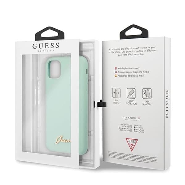 Guess Silicone Vintage Gold Logo - θήκη για Apple iPhone 11 Pro Max - Πράσινο 7