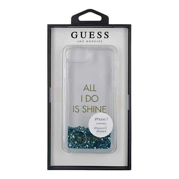 Guess Liquid Glitter Party - θήκη για Apple iPhone 6/7/8 /SE 2020 / SE 2022 - Μπλε 4