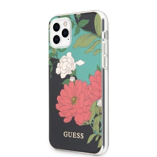 Guess Flower Collection - θήκη για Apple iPhone 11 Pro Max - Μαύρο 2