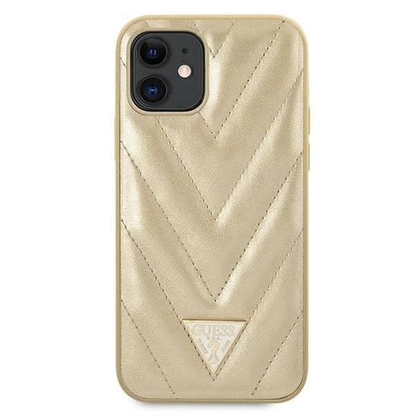 Guess V-Quilted Collection - θήκη για Apple iPhone 12 mini - Χρυσό 3